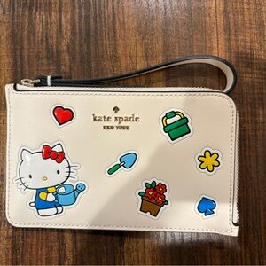Kate Spade Cream Wristlet x Hello Kitty Design